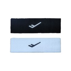 프로스펙스 스포츠 헤어밴드 2P, 블랙 + 화이트, 1개