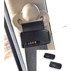 IDFR ODE 汽車安全帶固定夾 固定扣, 黑色2入, 1個