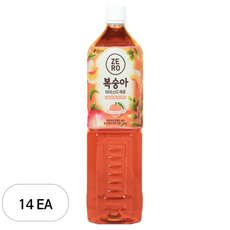 맥널티커피 복숭아 아이스티 제로, 1.5L, 14개