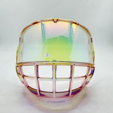 GY 하키 풀 페이스 쉴드 바이저 주니어 아이스하키 헬멧 마스크 (2피스-투명 + 스모크) 147382, Revo Pink