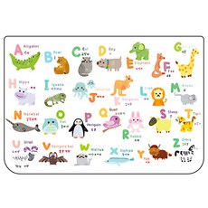 磁吸汽車遮陽簾-可愛卡通叢林動物款，車用遮陽防曬隔熱，兒童車窗遮陽簾, 字母動物, 1個