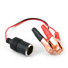 컴스 차량용 시가 전원 악어클립 케이블 BU514, 1개