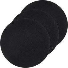 유니크래프트 3개 세트 레코드 플레이어 매트 블랙 평평한 원형 펠트 패드 295x1.5mm 턴테이블 슬립매트 보호 모든 바이닐 플레이어용, 유니크래프트 3개 세트 레코드 플레이어 매트 블랙 평평