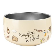 316不鏽鋼雙層真空防燙碗 耐摔兒童寶寶輔食訓練碗, 霧面安全環保內層,145克, 1個