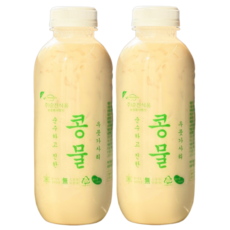 명품소이 맷돌로간 100%국산햇콩 무첨가 진한 우뭇가사리콩물, 2개, 500ml