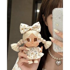 팝마트 크라이베이비 휴가 일기 시리즈 인형 애프터눈 티 파티 컬렉션 인형옷 인형제외, 드레스+리본 헤어피스+신발+목걸이 세트-인형 제외, 1세대와 2세대는 보편적입니다