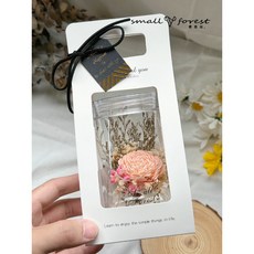 Small Forest 乾燥花糖果瓶, 14粉太陽花(有禮盒、無燈串)