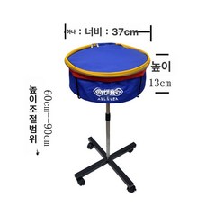 탁구공 바구니 탁구장 바스켓 볼박스 레슨용 이동식 수집기 수거기 보관함 회수 거치대, 1개, 뚜껑 있는 원형 바구니