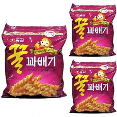 농심 꿀꽈배기 지퍼백 285g, 3개