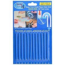 SANI STICKS 水管疏通棒，馬桶/廁所/廚房排水口清潔除臭棒，歐美熱銷款, 01.藍色海洋