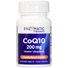 ENZYMATIC THERAPY CoQ10 200mg 評分片劑, 1個, 30 件