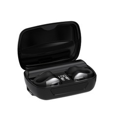 無線耳掛夾耳式藍牙耳機，軟硅膠久戴舒適，運動降噪，超長續航，台灣出貨, 黑色