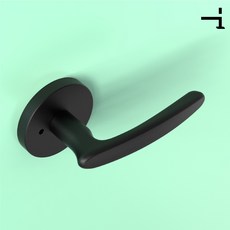 국내생산 방문손잡이 레버 버튼형 무광컬러 튼튼한내구성 5분설치 누구나교체가능 CP-5101, 4개, 블랙