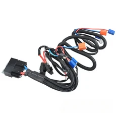 자동차 헤드라이트 4 전조등 릴레이 와이어링 하네스 전구 소켓 플러그 액세서리 1.6M, 한개옵션1, 1개