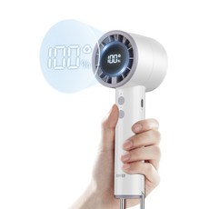 PERFFIER 퍼피어 휴대용 캠핑 손선풍기 LED 무선 핸디선풍기 T40, 화이트, 화이트