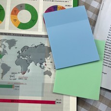 메모패드 다꾸 연두 필기용 투명 스티커