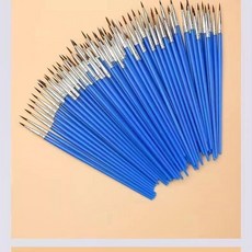 尼龍畫筆 套裝 水彩水粉丙烯美術描線勾畫筆, 1個, 尖頭,100支
