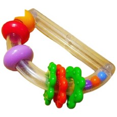 Smiko腸腸妞 寶寶玩具DIY手作材料 高品質手作玩偶半圓繽紛透明珠珠手搖環配件, 1個, 1個