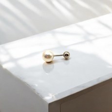 온더마스 써지컬 얇은 진주 피어싱