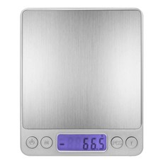 코셀마 가정용 초정밀 디지털 계량 주방저울 0.1g단위, 실버, I-2000, 1kg