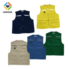 바론 TC조끼 천 겨울 작업 조끼, 1개, 베이지색