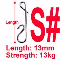 50pcs 1 상자 낚시 라인 와이어 브레이드 Knotless 커넥터 낚시 루어 후크 배럴 솔리드 링 회전 잉어 액세서리 물고기 태클 도구, [02] 13mm  S, 1개
