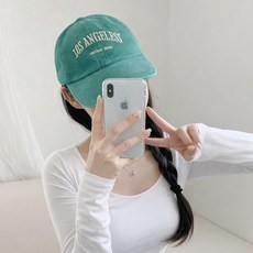 디아쿠아 남녀공용 로스엔젤레스 LA 심플 자수 야구모자 볼캡 모자