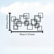 평면 기하학 대형 실버 메탈 월 데코 모던 럭셔리 조각 벽화 거실 사무실 장식 선물, 12 12 inches
