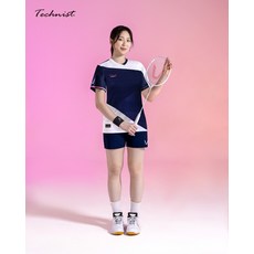 테크니스트 TNT66010 경기복 게임웨어 반팔티 배드민턴 피클볼 스포츠웨어