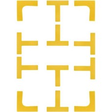 코트 라인 테이프 경기장 테니스 요키브 피클볼 마킹 키트 스포츠 직각 마커 배드민턴용, Yellow, 1개