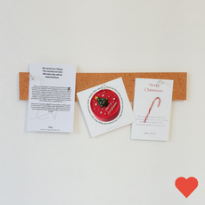 사무용 보드 내츄럴 접착식 롱타입 코르크 클립 게시판