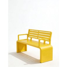 정류장 벤치 마당 벤치의자 공원 벤치소파 펜션 야외, 1개, 120x40x83cm 옐로우