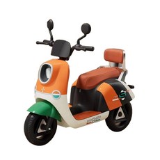 BEINI貝婗 兒童復古速克達繽紛電動機車(電動機車 電動車 重機電動車 兒童速克達 電動摩特車/BN-316), 橘色系, 1個