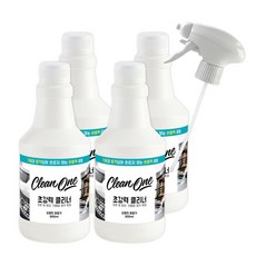 오븐클리너 강력세정제 클린원 리필형 600ml 4개+폼스프레이 1개 기름때 찌든때 제거특화 대용량 업소용 세제