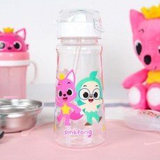 450ml 큐티 핑크퐁 빨대물통, 1개, 상세페이지 참조