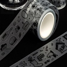 [iswas] [워너디스] 삐뚤빼뚤 낙서 키스컷 마테 롤 스티커, 플레이, 색상:플레이, 1개