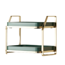 리비움 2단 스틸 식기 컵 정리대 주방정리대, 1개, 그린