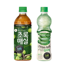 초록매실 제로 + 자연은 알로에 제로, 1개, 500ml