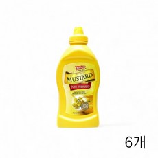 모아하우스 머스타드 538g X 6개 겨자소스 핫도그소스 머스터드양념 훈제오리소스 치킨소스 드레싱, 1개, 1ml