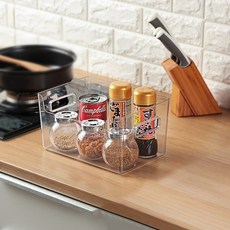 聯府 TLS820 閃亮PET開放收納盒 中 透明 瓶罐收納 皮帶收納 台灣製, 1個