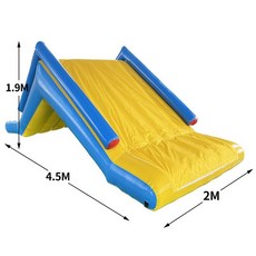 바나나 시소 에어바운스 워터파크 풍선 호캉스 펜션, 4.5m 슬라이드와 미끄러운 천 땅이 더 미끄럽습니다, 1개