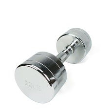 電鍍啞鈴20磅(菱格紋槓心)(1支)(20LB/重量訓練/肌肉/二頭肌/胸肌/舉重), 詳見包裝, 詳見包裝