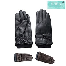 喜番屋 真皮羊皮冬季男士保暖騎車手套 LGL07