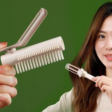 장만A728 휴대용 비가열 고데기 빗 헤어롤 구르프 겸용 헤어컬 여행용 접이식손잡이, 상세페이지 참조, 상세페이지 참조