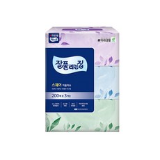 잘풀리는집 리얼실키 미용티슈, 3개, 200매