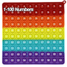 新品優選 6.8英寸(17.3厘米) 1-100數字計數 Pop玩具 蒙臺梭利數學教具, 1個, S 1-100 ST