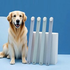 부드러운 초극세사모 반려동물 강아지 고양이 칫솔 4P 세트, 4개, 민트