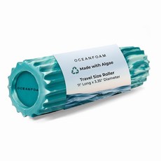 Oceanfoam Ripple 여행용 폼 롤러 27.9 x 8.5cm11 3.35인치 물리 치료 딥 티슈 마사지 허리 통증 고밀도 인체 공학적 웨이브 질감 요가 필라, 옥 및 씨폼 마블 467216