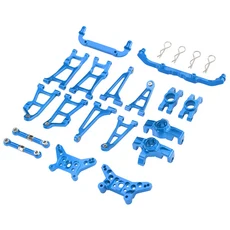 MJX HYPER GO 1/14 14211 숏카드 RC 자동차 액세서리용 메탈 스윙 암 스티어링 컵 서스펜션 프레임 쉘 컬럼, 01 Blue