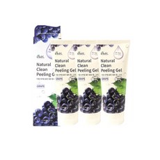 이켈 포도 내추럴 클린 필링젤 180ml / 각질제거 + 피부정돈 + 부드러운 케어, 3개